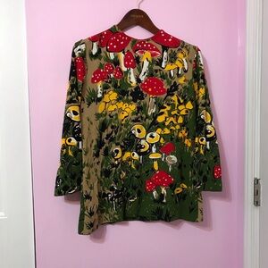 Vintage 70s MUSHROOM top vintage brookvalley by Fairfield size Large